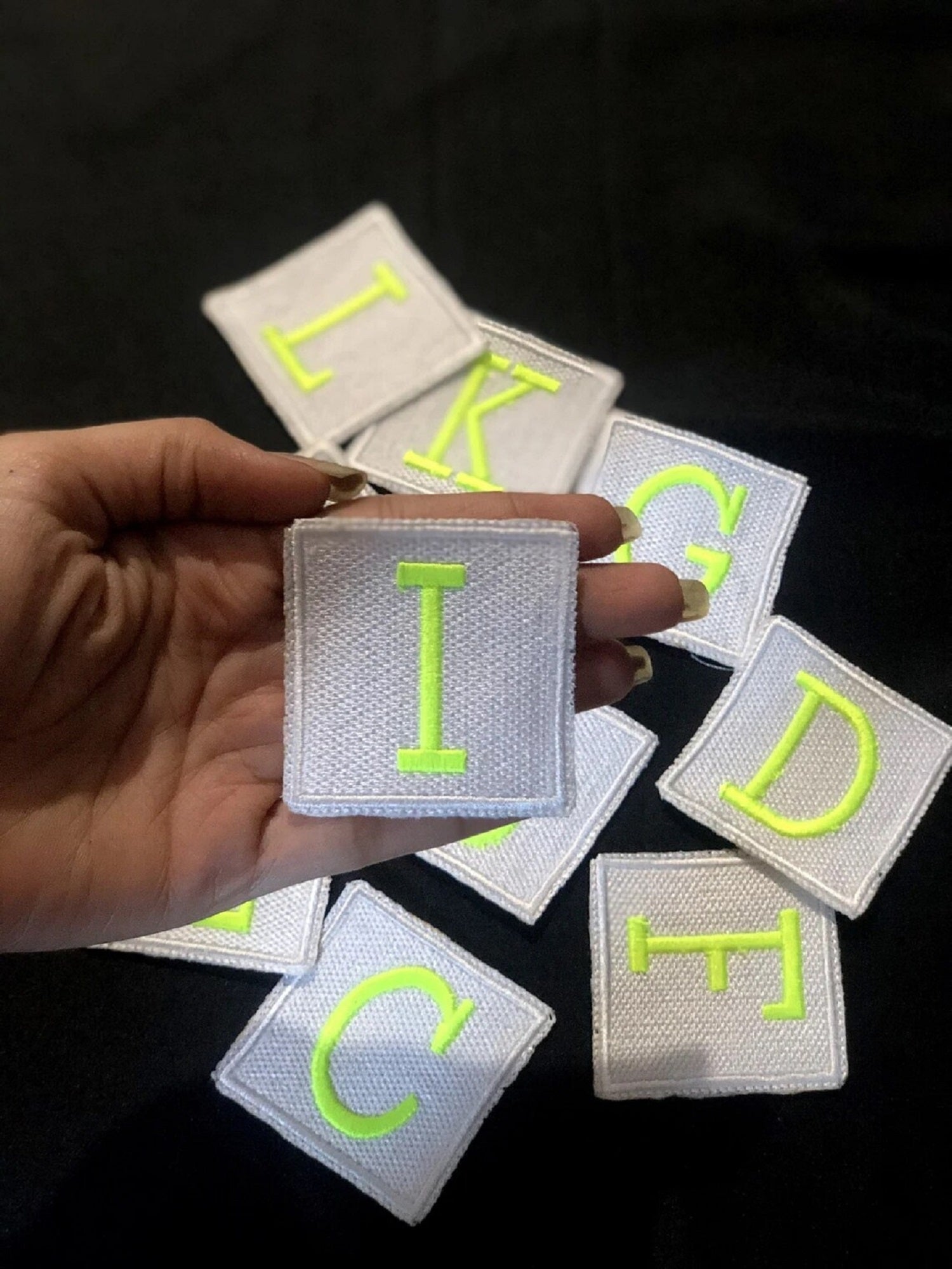 Letter & Number Embroidered Sticker Patches