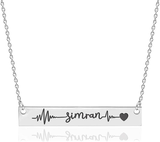 Customized 925 Sterling Silver Engraved Heart