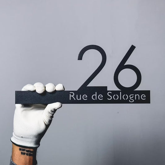 Outdoor Metal Address Sign and House Number Plaque