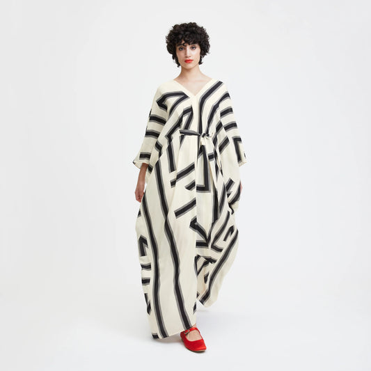 Black & White French Moss Women's, Casual Wear Kaftan