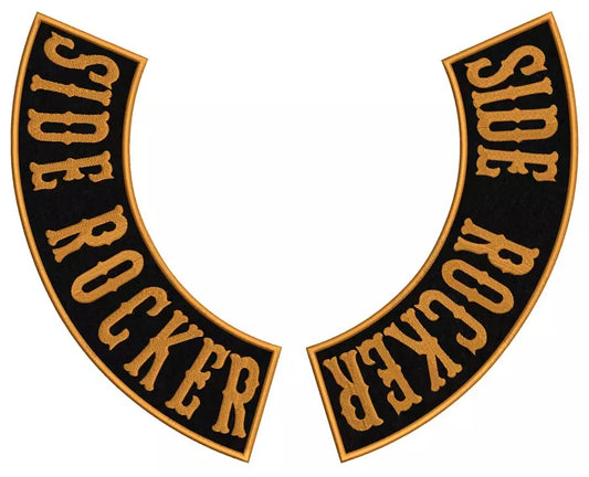 Side Left / Right Rocker, Embroidered Patch, Custom Embroidered