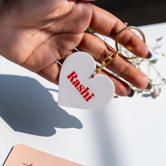 Personalized Heart Keychain