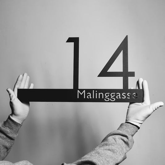 Outdoor Metal Address Sign and House Number Plaque