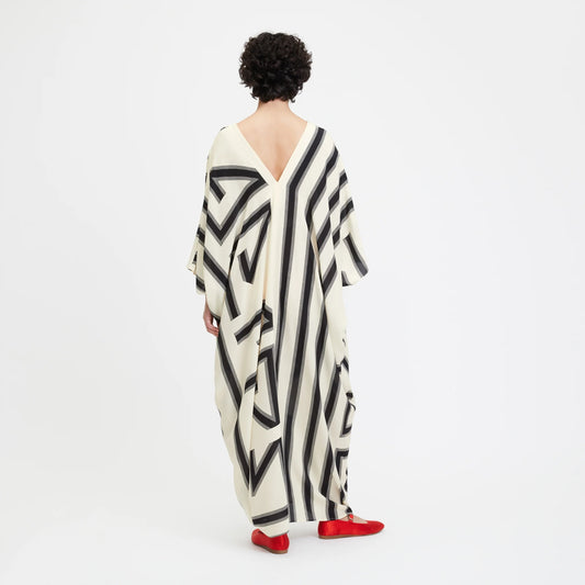 Black & White French Moss Women's, Casual Wear Kaftan