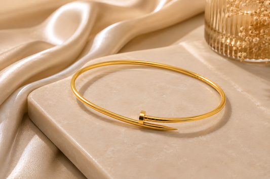 Anti-Tarnish Gold Necklace for Women Minimalist Stainless-Steel Choker Elegant Everyday Jewelry