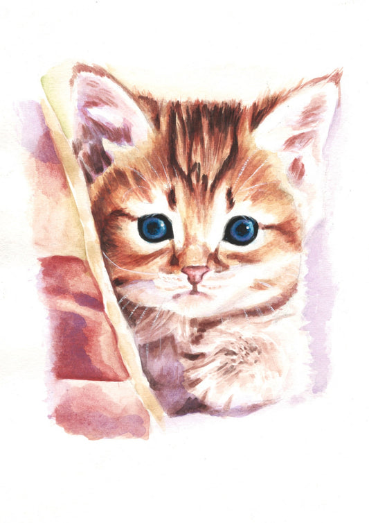 Custom Pet Portraits: Unique Handcrafted Art for Your Beloved Pet , Watercolor Pet Portrait