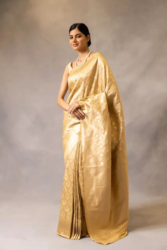 Designer Banarasi Soft Silk Saree With Blouse