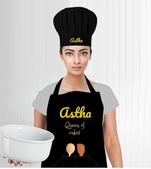 Personalized Apron with Name for Kitchen Baking Cooking - Queen Cakes