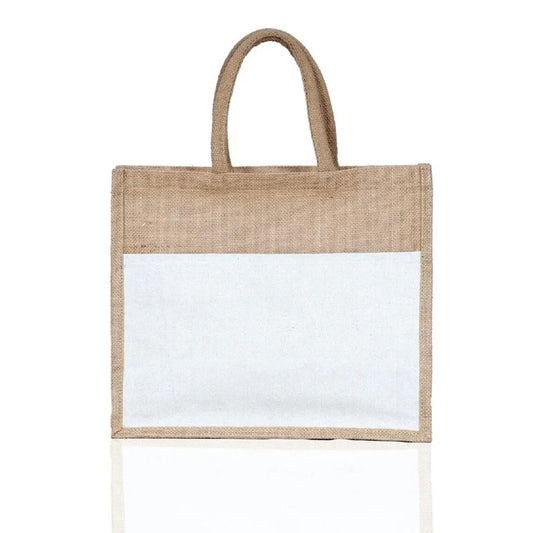 Pack Of Jute Bag with Front Canvas Pocket, Wedding Welcome Gift, Eco Friendly