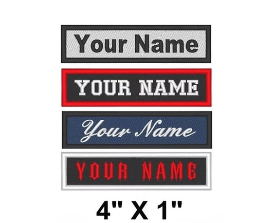 Custom Embroidered Name Tag Sew on Patch Motorcycle Biker