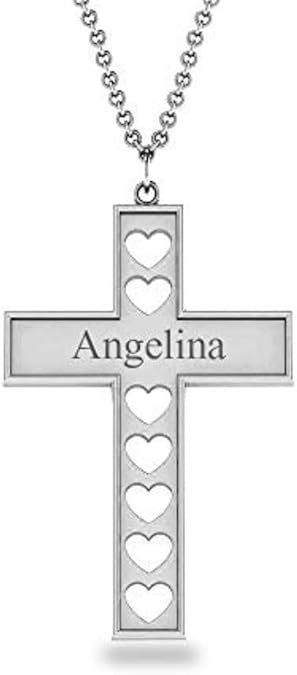 Personalized 925 Sterling Silver Cross Necklace