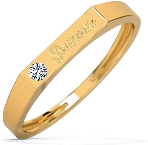 Custom Name Diamond Ring for Women