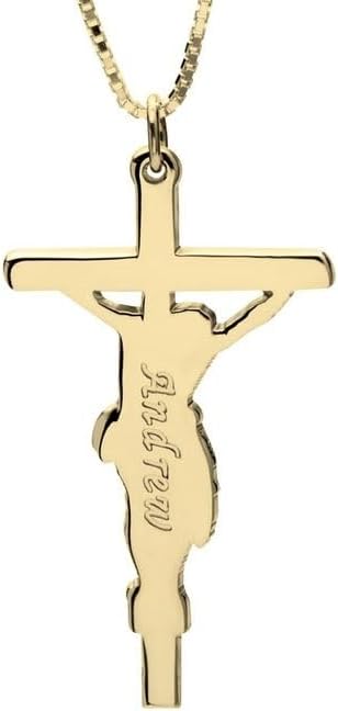 Personalized Jesus Cross Name Necklace