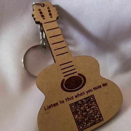 Guitar MDF Keychain (ENGRAVED)