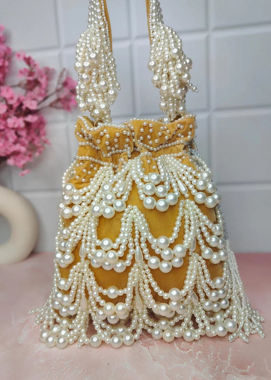 Handcraft Pearl Potli Bag