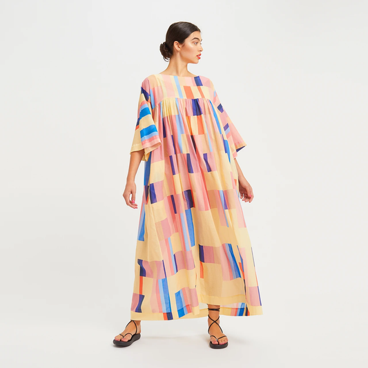 Women's Rayon Cotton Printed Casual Wear Long Kaftan