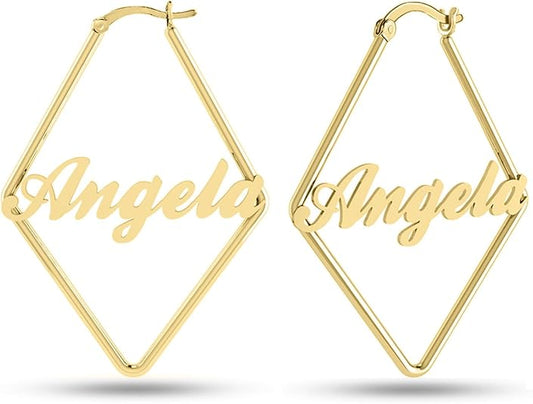 Personalized 925 Sterling Silver Earrings Gold-Plated Earrings