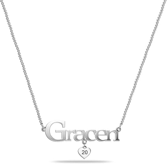 Personalized Name Necklace with Heart