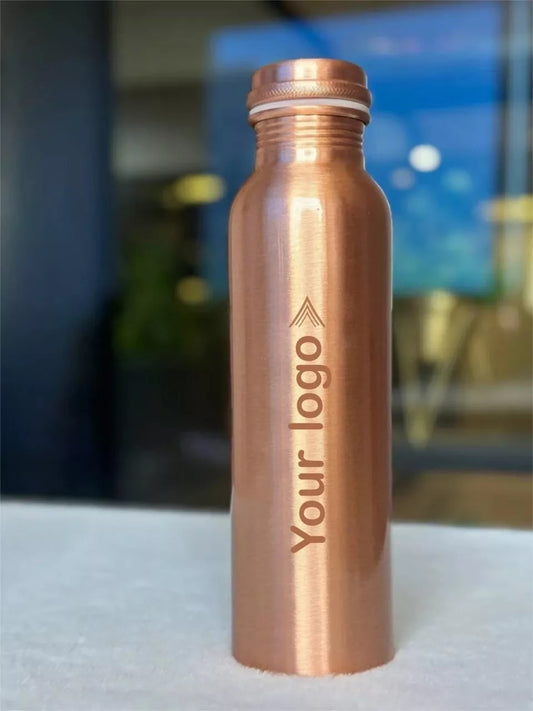 Personalise Pure Copper Water Bottle With Lid For Ayurvedic Health Benefits