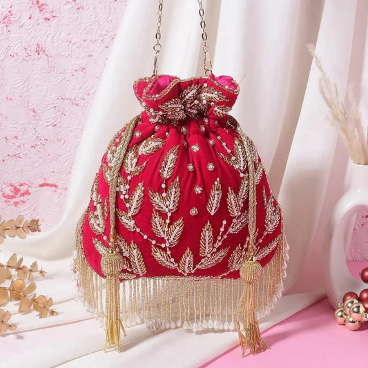 Double side Embroidery Potli Bag