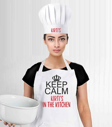 Best Apron Customised With Name for Women - Keep Calm