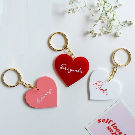 Personalized Heart Keychain