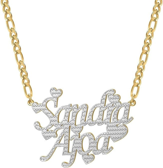 Name Necklace, Double Name Necklace