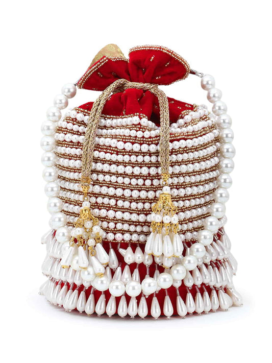 Glitz Velvet Beaded Potli Bag