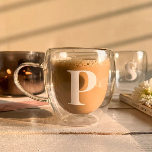 Personalized Double Wall Glass Mug