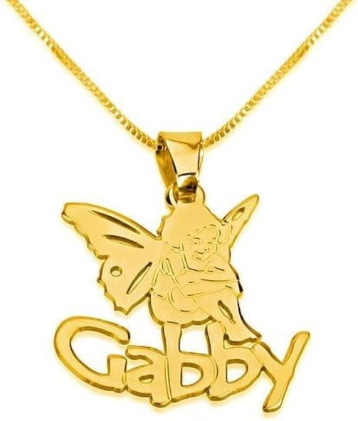 Personalized Angel Pendant With Name Necklace