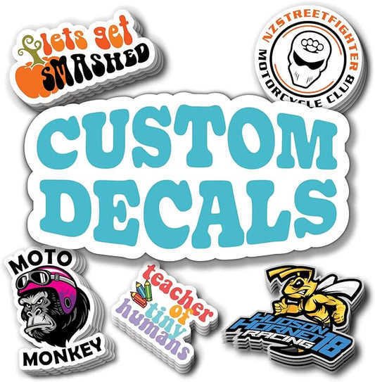 Custom Design Your Own Chrome Vinyl Decals Stickers Labels