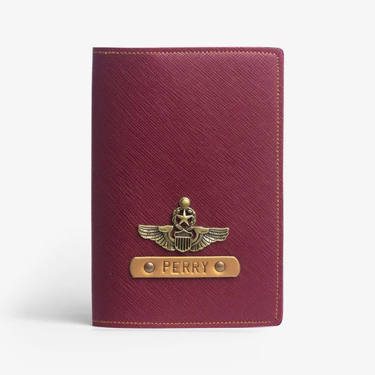 PERSONALIZED PASSPORT COVER - WINE