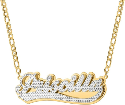 Custom Double Plated Name Necklace