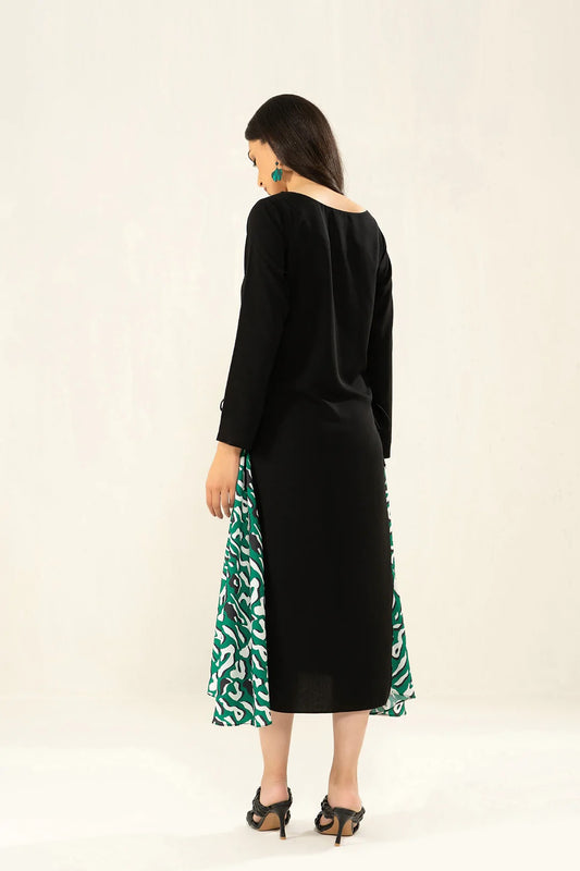 Black Viscose Rayon Long Kaftan For Women's