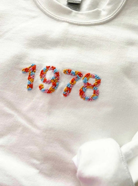 Year Customize Hand Embroidery Oversized T-Shirt (UNISEX)