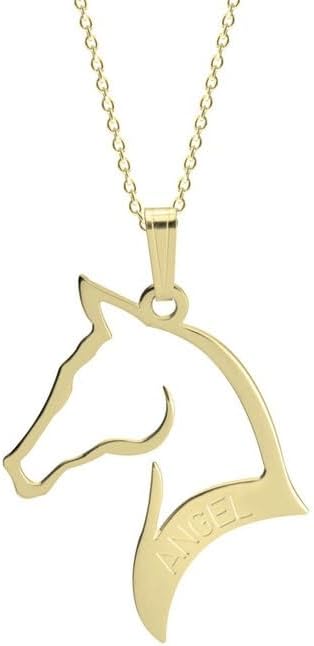 Personalized Engraved Horse Name Necklace