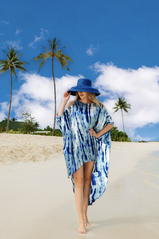 Luxurious Printed Maxi Cotton Blend Kaftan For Women's