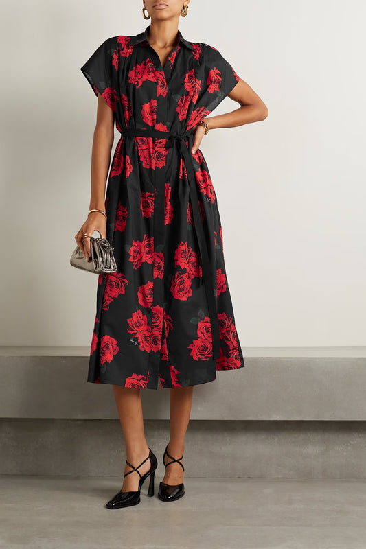 Rayon Cotton Flower Design Kaftan,Nightwear-Comfortable Women's Kaftan