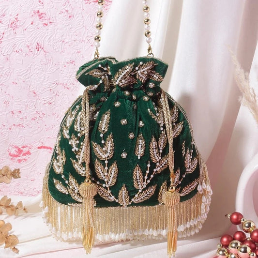 Double side Embroidery Potli Bag