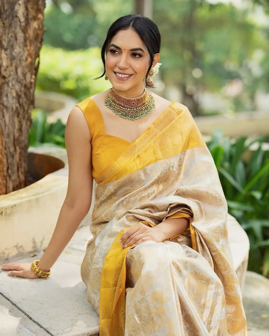 Designer Festival Collection Soft Lichi Silk Saree & Blouse