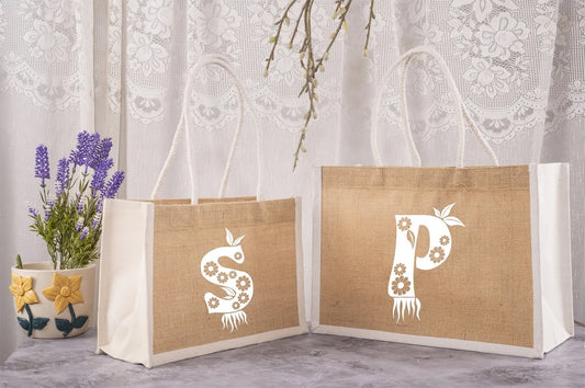 Bridesmaid Bag gift-Name Jute Tote Bag-Thanksgiving Gift-Wedding Gift-party gift bag