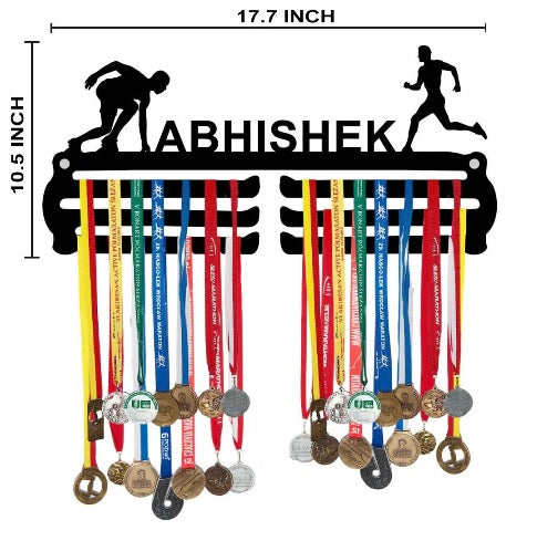 Customized Medal Holder for Wall Medal Hangers with Name - Running Sports