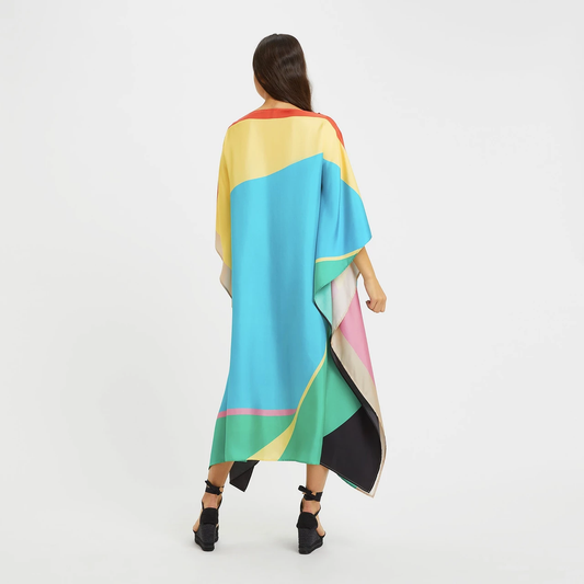 Soft Silk Crepe Kaftan, Party Wear Women's Caftan