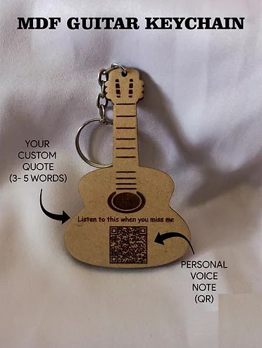 Guitar MDF Keychain (ENGRAVED)