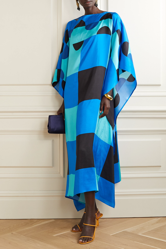 Soft Silk Crepe Luxurious and Lightweight Party Wear Kaftan For Women's