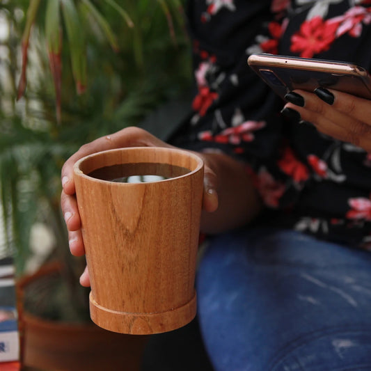 Personalized Neem Wood Whiskey Glasses