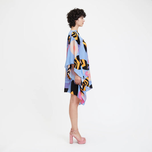 Women French Moss Printed Short Kaftan