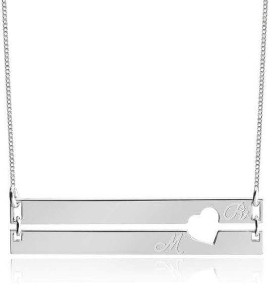 Personalized 18K Plated Bar Necklace