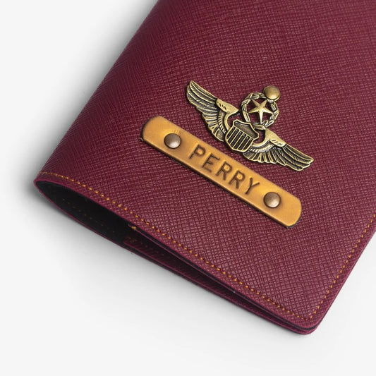 PERSONALIZED PASSPORT COVER - WINE