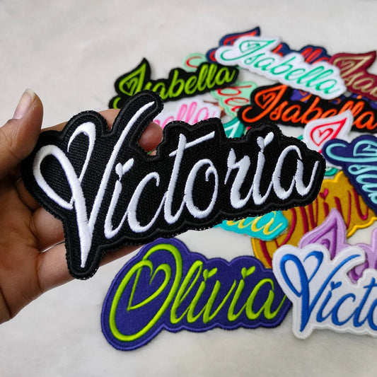 Personalized name patch, Custom name patch, Name Tag, Iron on Patch, For Backpacks